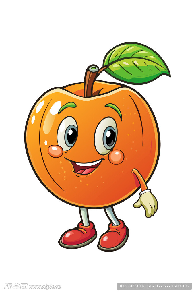 可爱拟人化橙子卡通形象