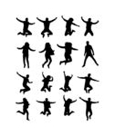 跳跃人物剪影