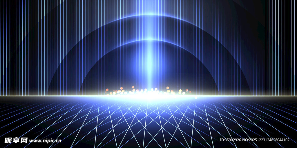 未来科技感光线抽象背景图