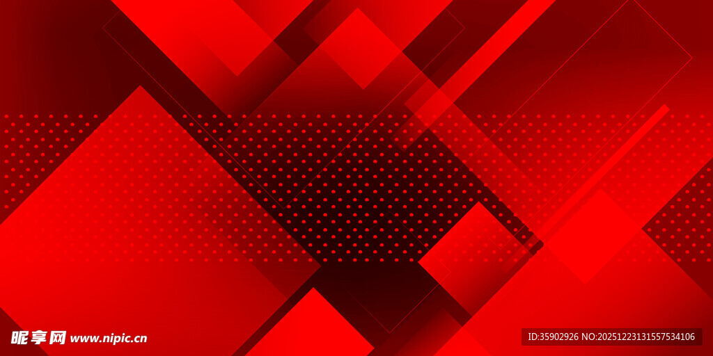 红色几何抽象背景图案