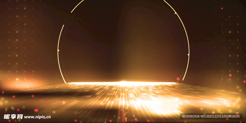 金色炫光科技感背景图