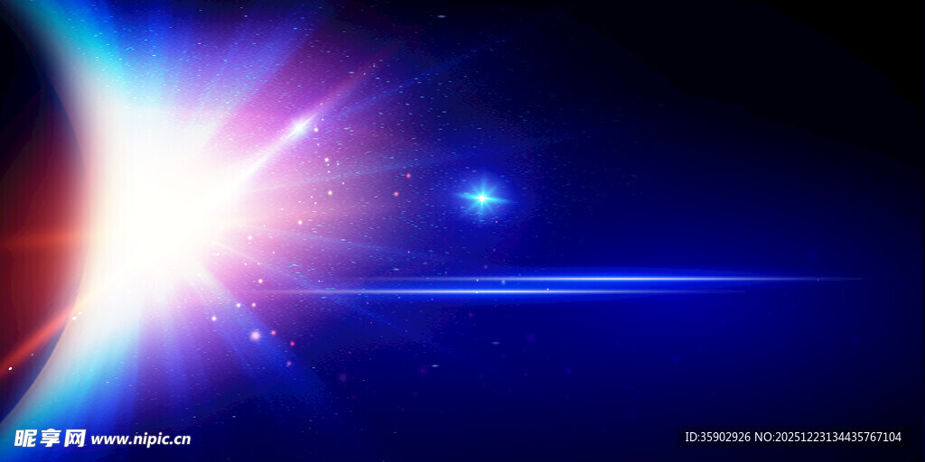 炫彩蓝光特效光斑图像背景