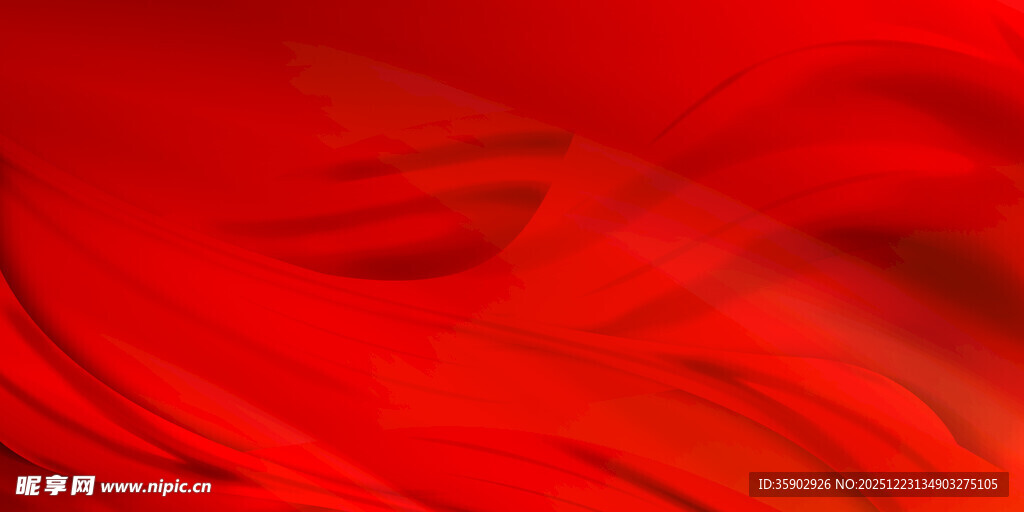 红色飘动织物纹理背景