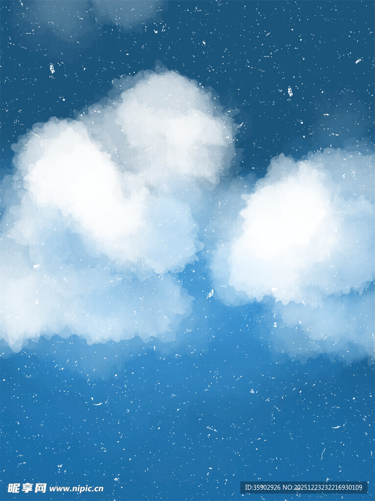 梦幻星空下的云朵