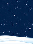 冬日雪景星空背景图
