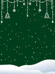 圣诞雪景装饰背景图