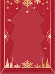 红色圣诞主题装饰背景图