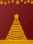 金色圣诞树节日背景图
