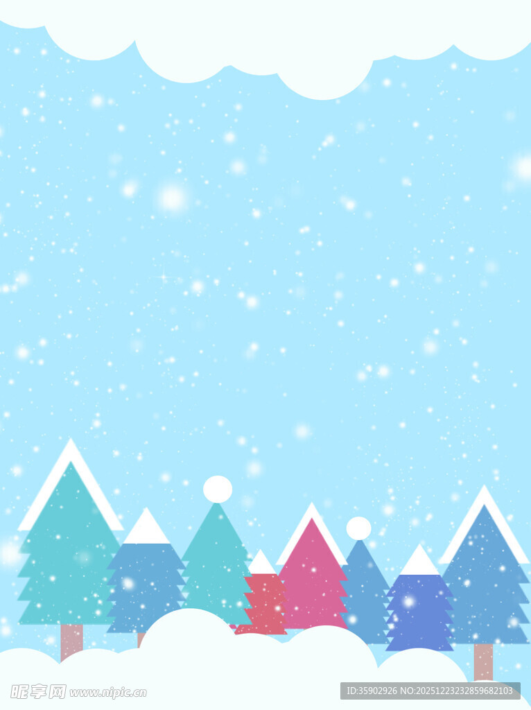 冬日雪景中的多彩小屋