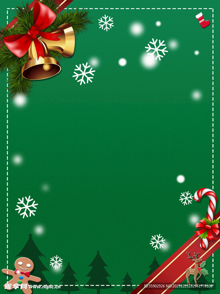 圣诞装饰边框背景图