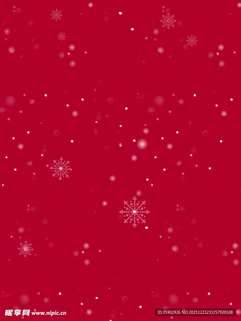 红色雪花背景图