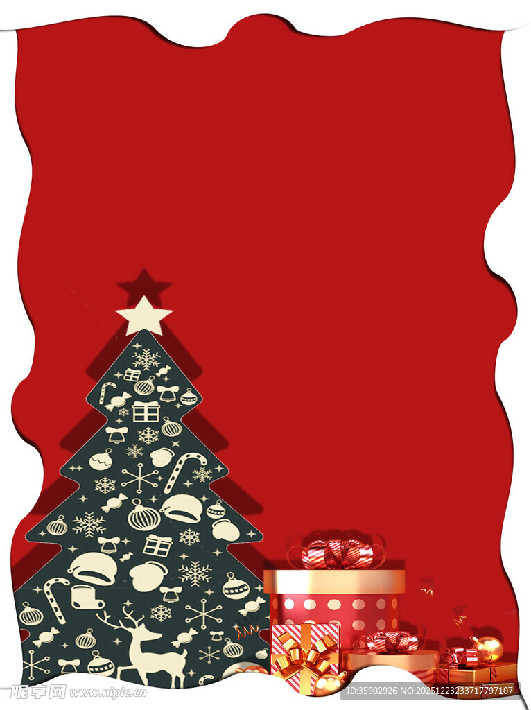 圣诞装饰边框背景图