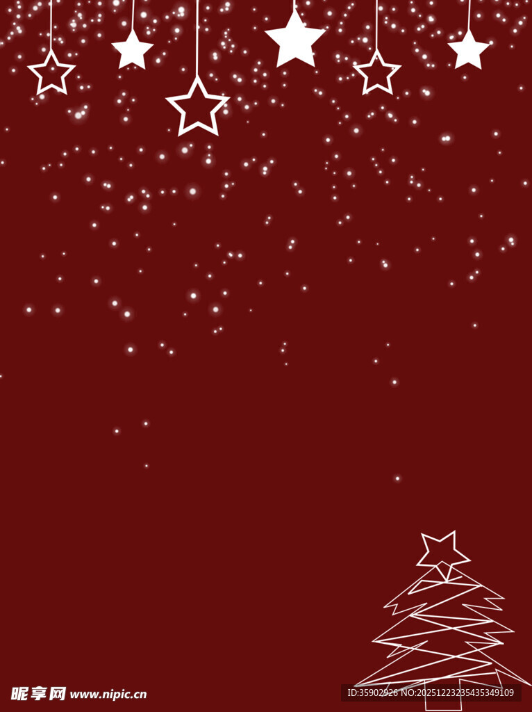 红色圣诞夜背景图