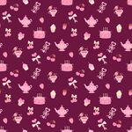 粉色皇冠茶壶图案