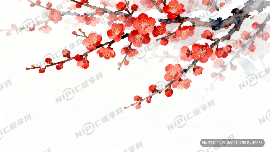 白色背景  花朵小一些