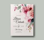 花卉婚礼邀请函