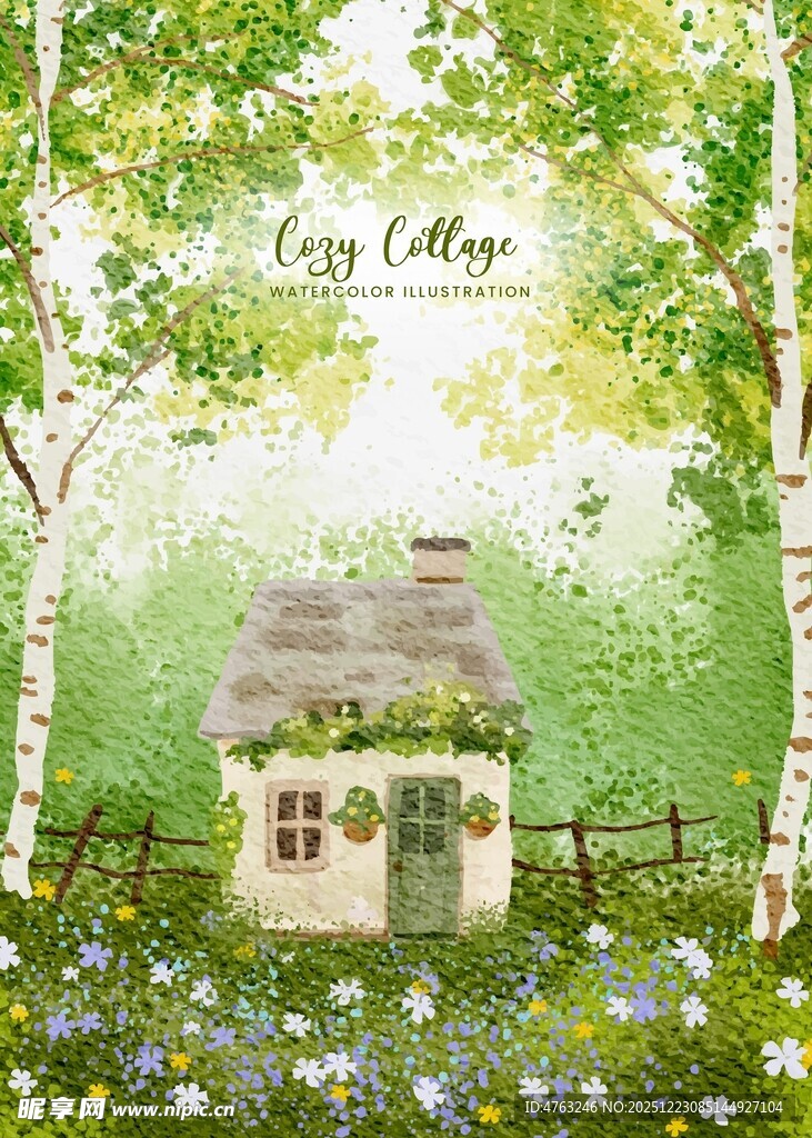 梦幻森林中的童话小屋