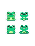 四只卡通青蛙形象