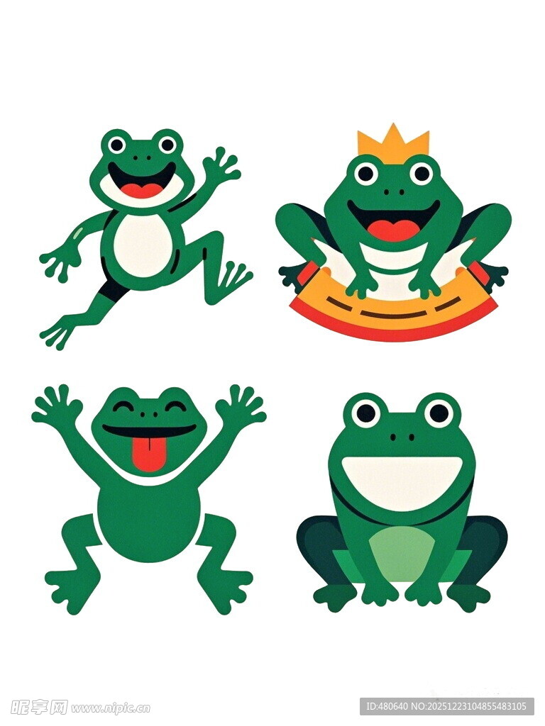可爱青蛙卡通形象集合