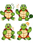 可爱乌龟卡通表情集合