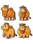 可爱卡通骆驼形象集合