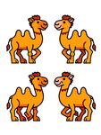 四只可爱卡通骆驼形象
