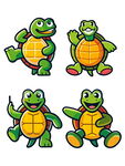 可爱卡通乌龟形象集合