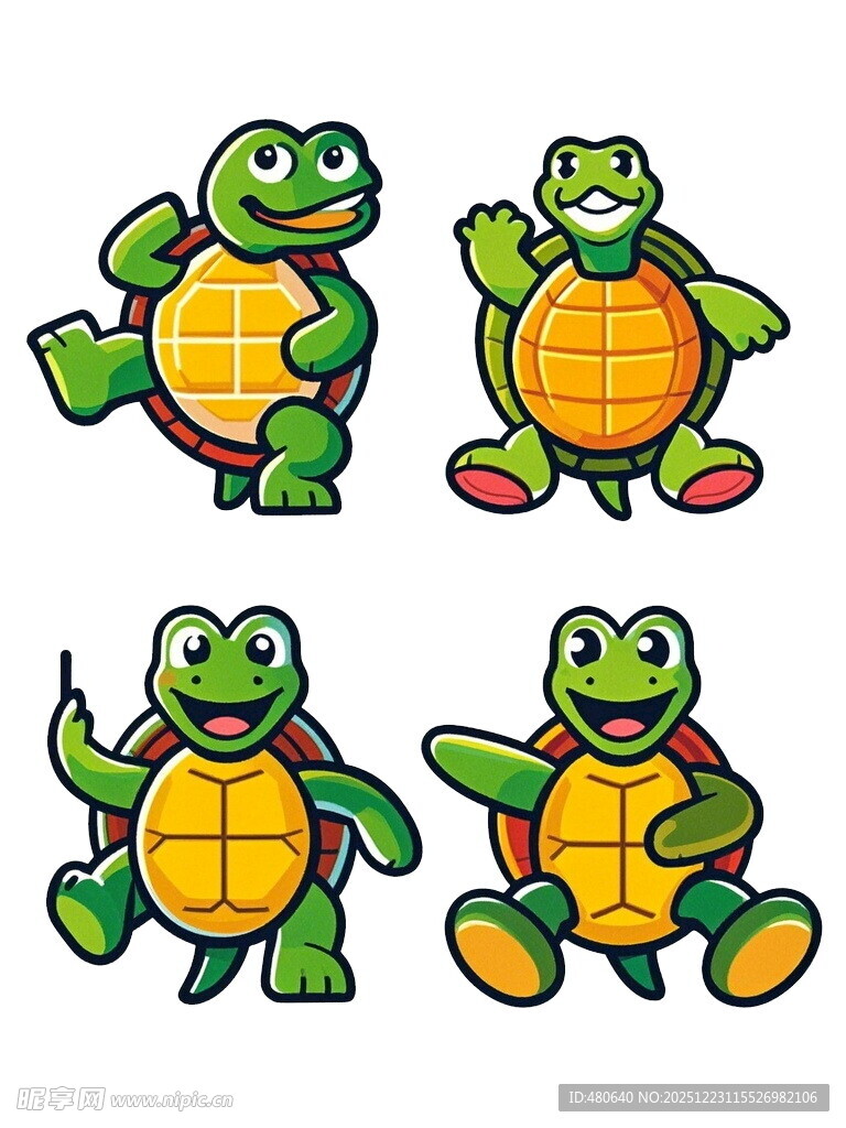 可爱卡通乌龟形象集合