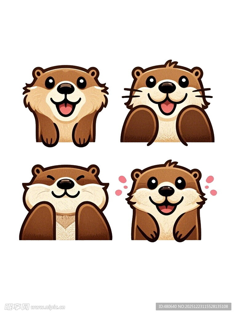 可爱海獭表情集合