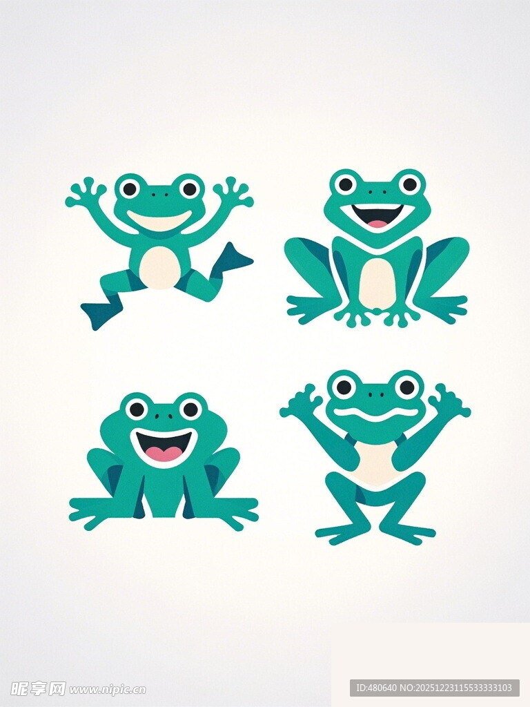 可爱青蛙卡通形象集合
