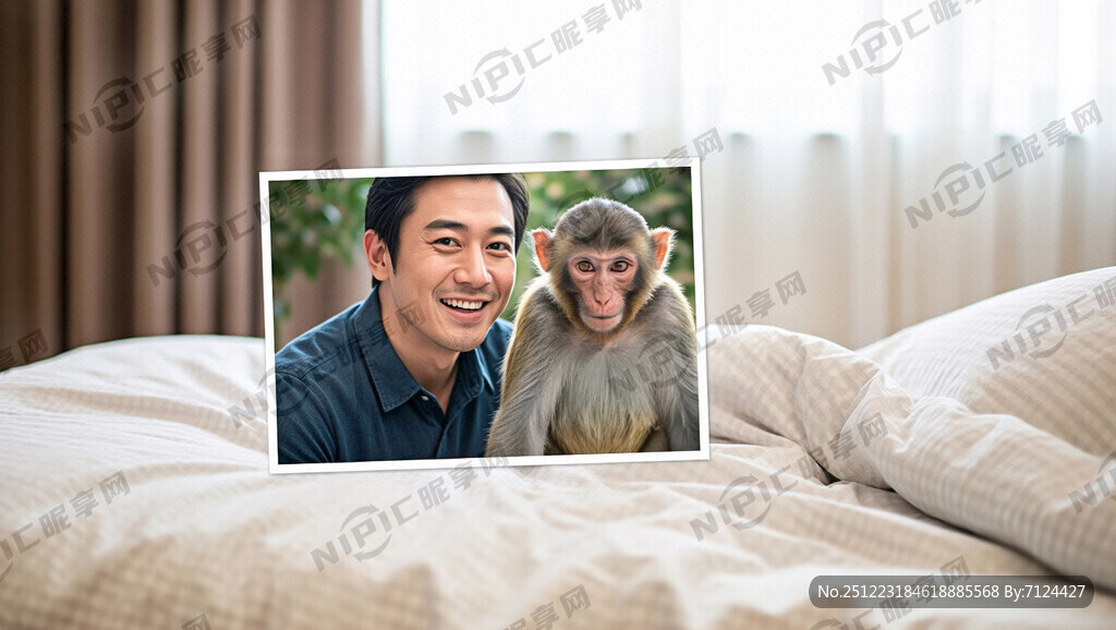 床头贴画 男士属猴