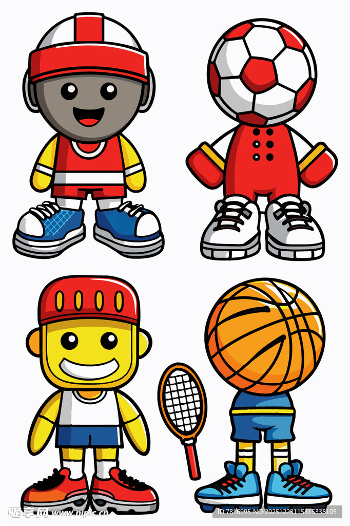 卡通运动角色集合