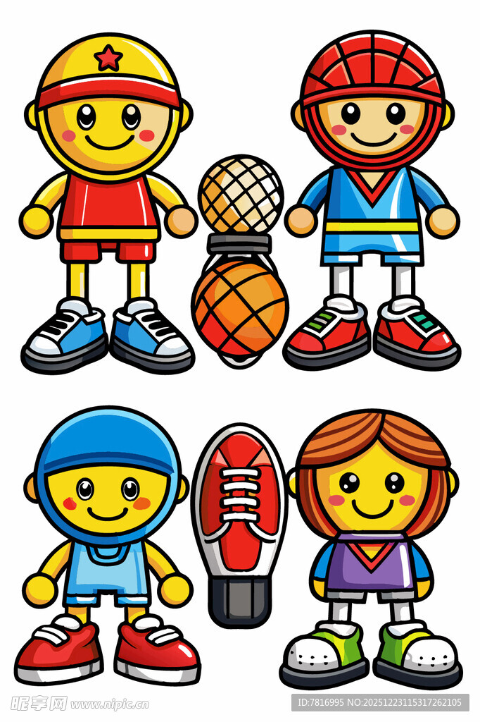 卡通运动儿童形象集合