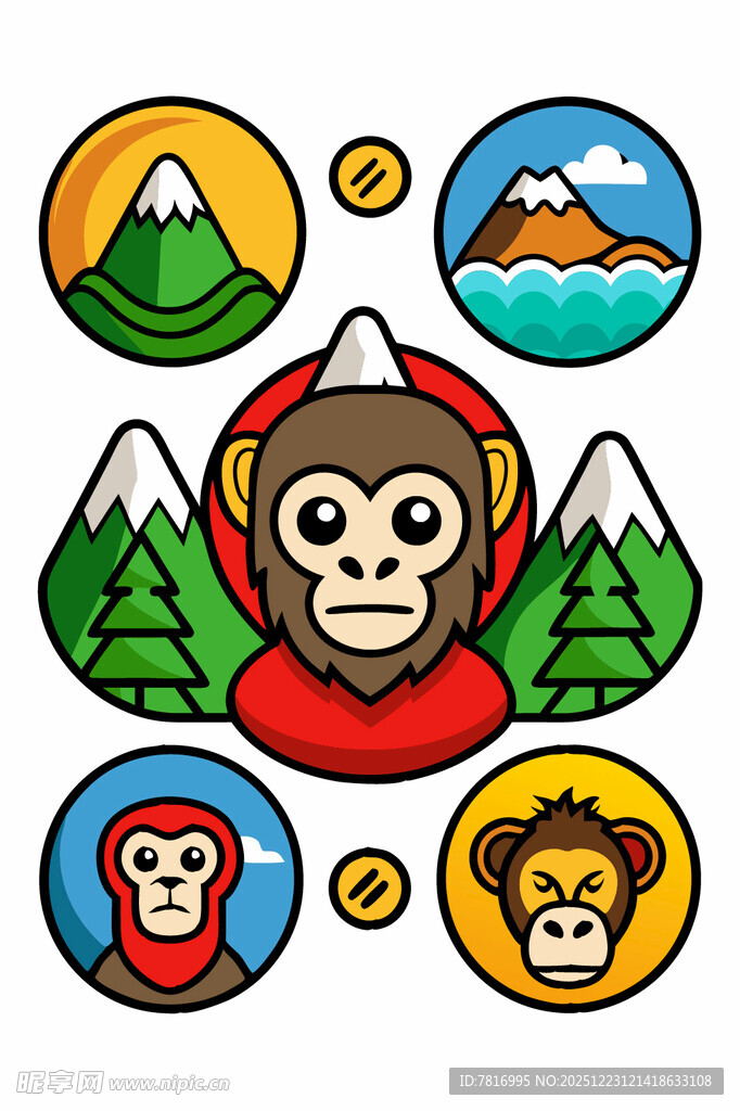 猴子主题图标集合