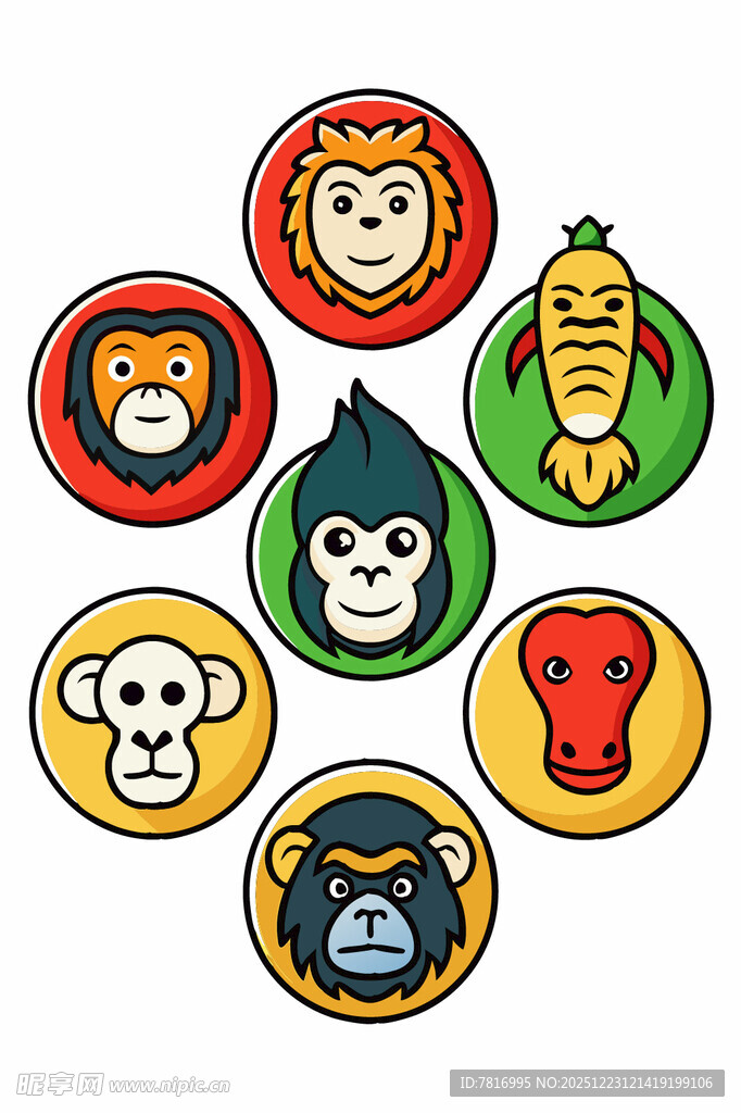 动物头像图标集合