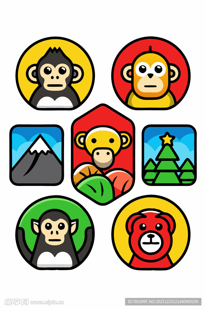 动物与自然主题图标集