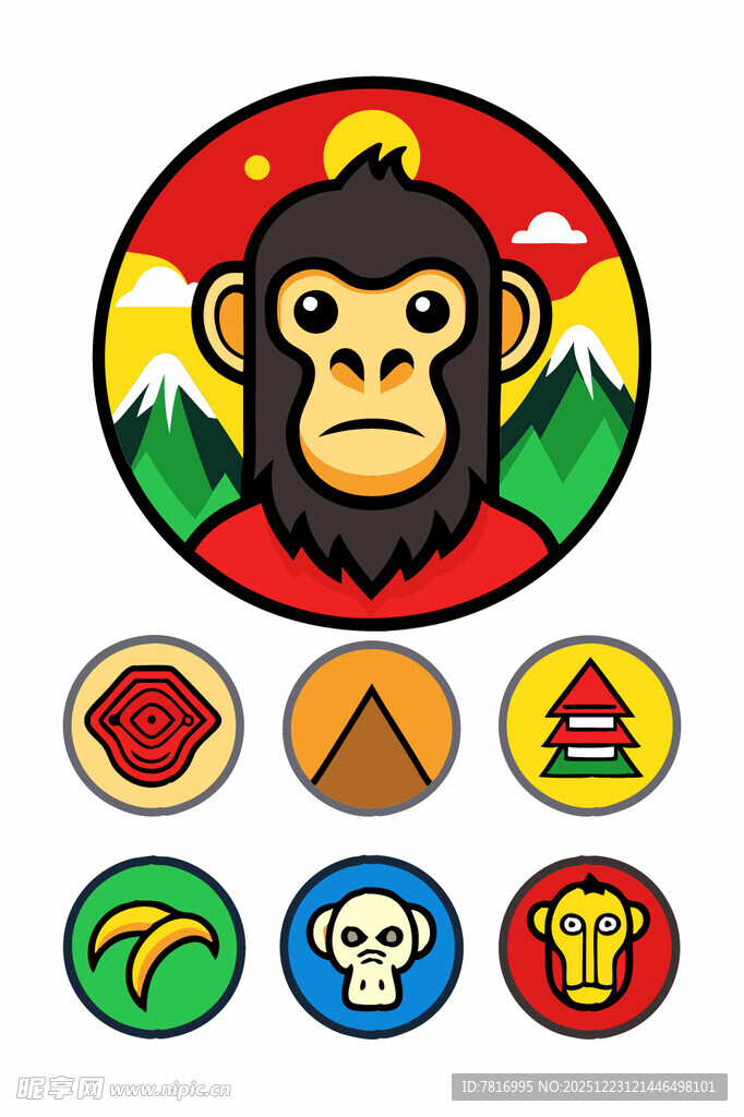 猴子主题图标集合