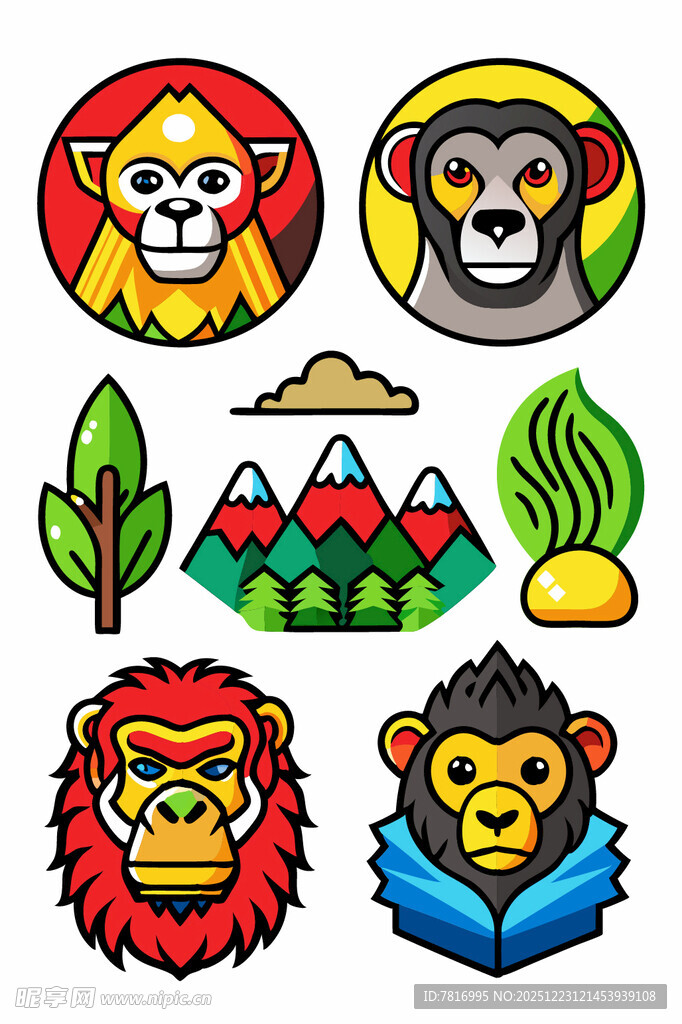 动物与自然主题图标集合