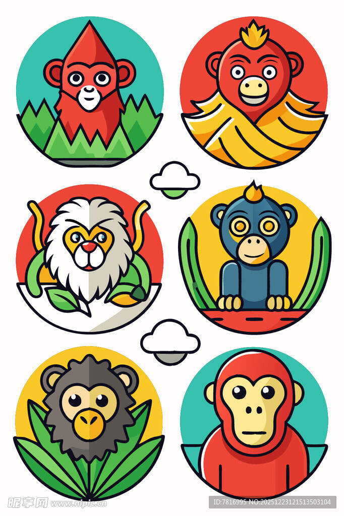 可爱动物头像图标集合