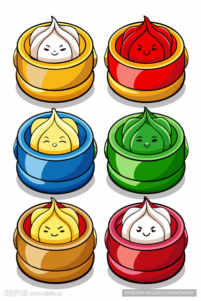 多彩小笼包展示