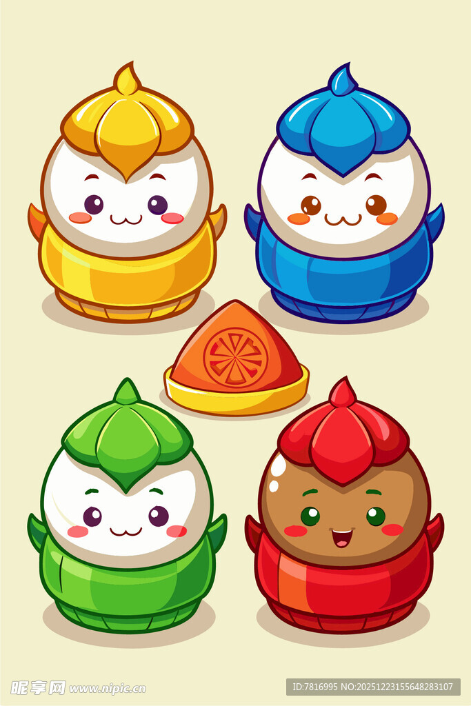 可爱卡通饺子形象集合