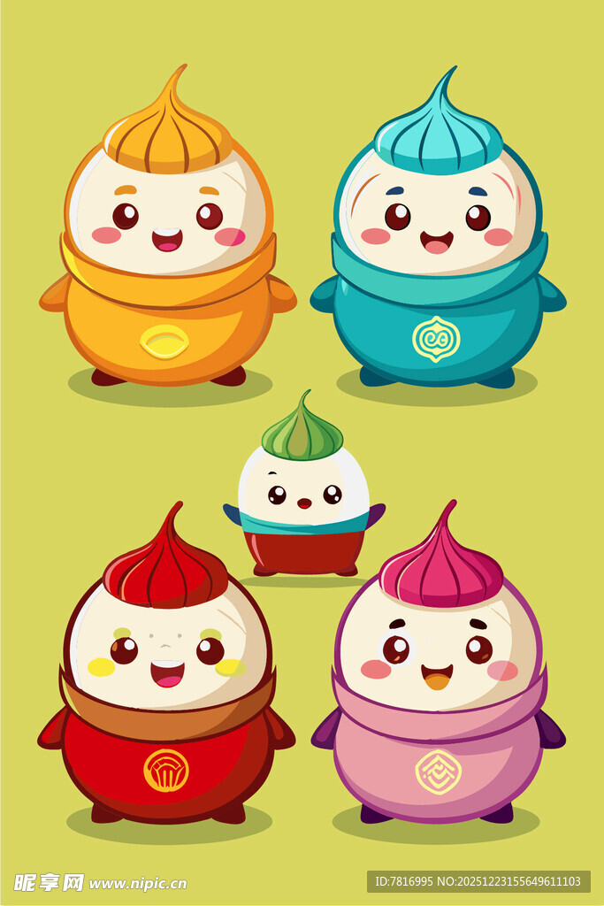 可爱中式卡通团子形象