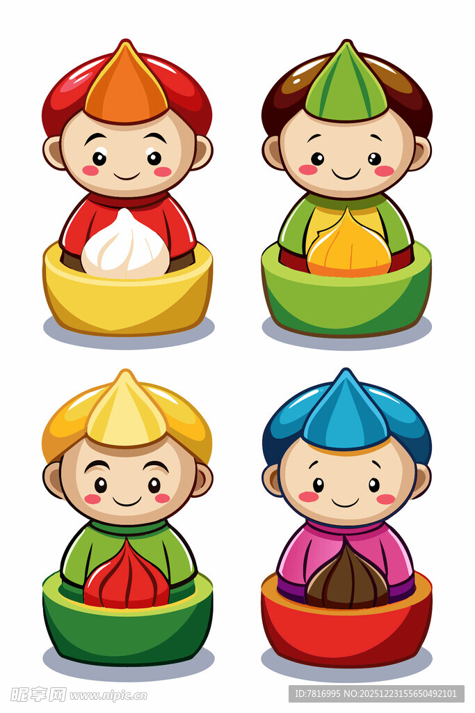越南特色服饰儿童形象