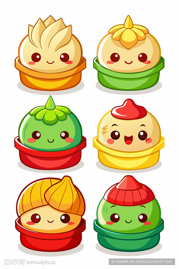 可爱卡通包子表情包集合