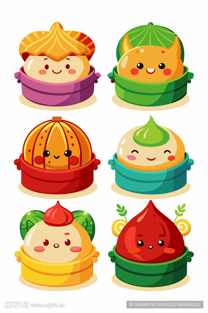 可爱果蔬拟人卡通形象