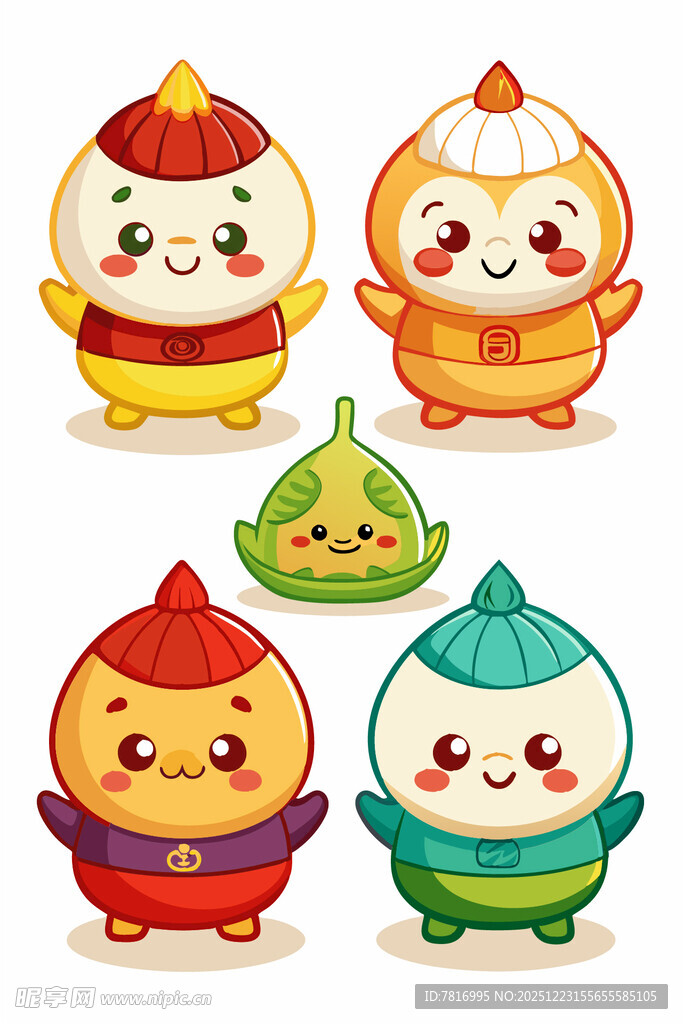 可爱粽子卡通形象集合