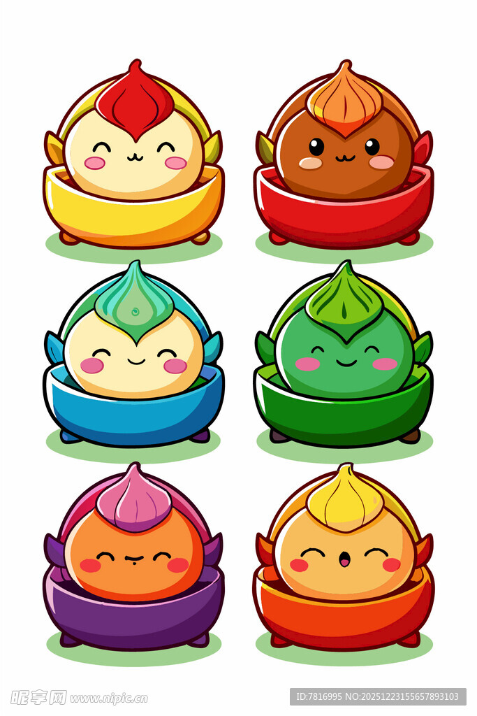 可爱卡通粽子形象集合