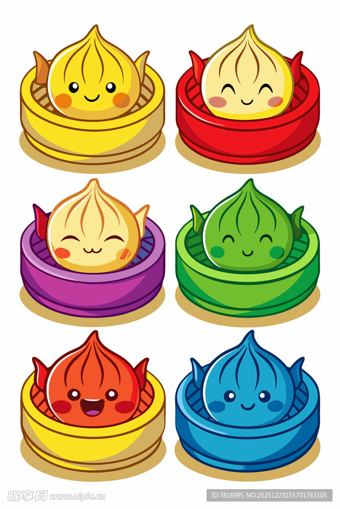 多彩卡通小蛋糕造型可爱