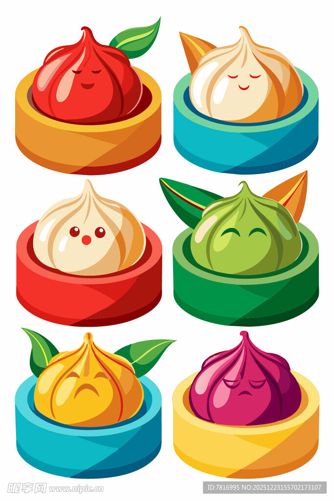 多彩美味小笼包