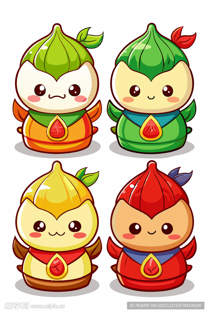 可爱卡通粽子形象集合